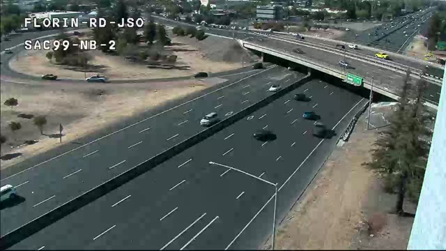 Frame from the Hwy 99 at Florin_Rd_JSO_SAC99_NB_2 traffic camera on SR-99 near SR99 at Florin Rd